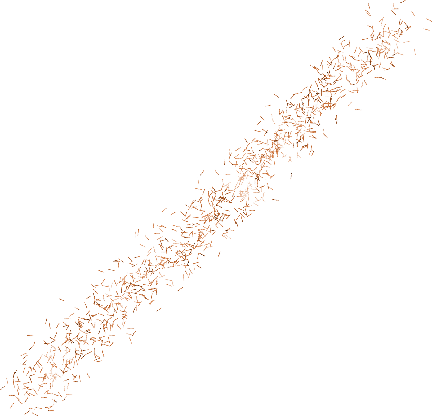 Copper Glitter Confetti Decorative